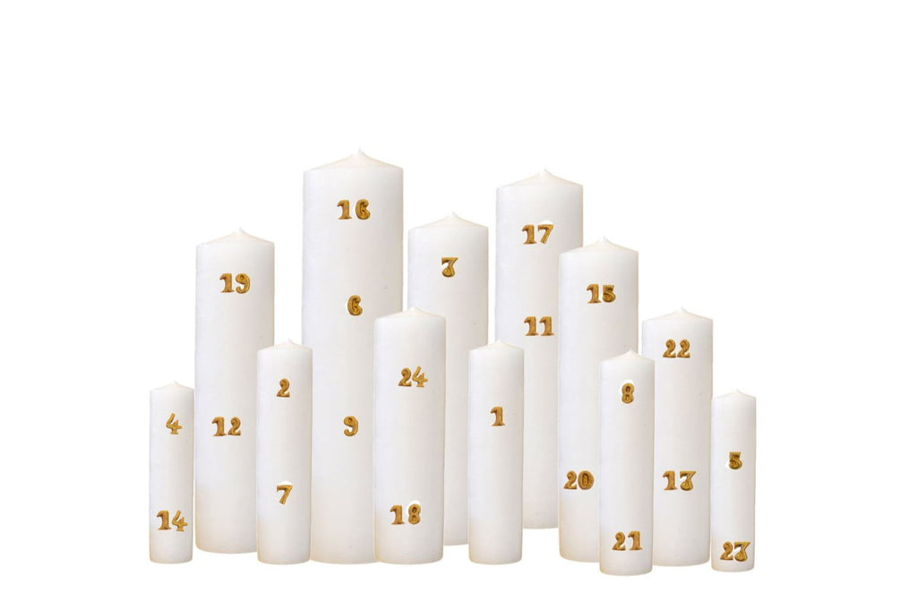 Greige Candle Decoration - Advent - Boncoeurs