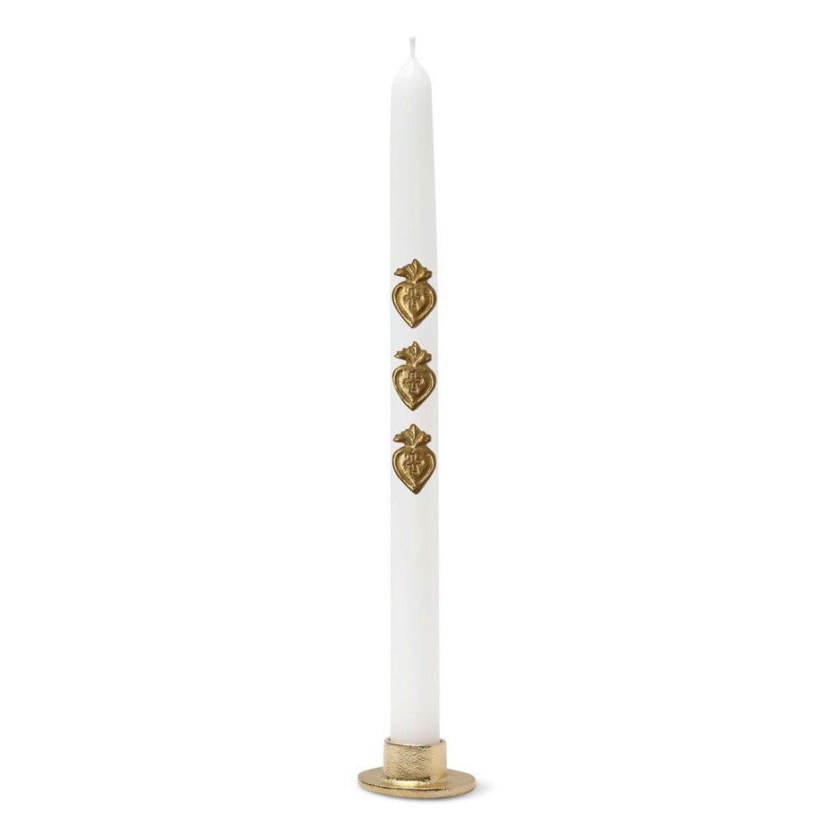 Greige Candle Decoration - Heart - Boncoeurs