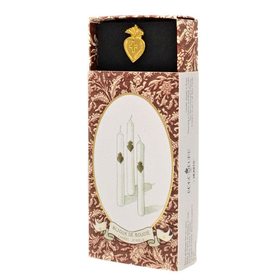 Greige Candle Decoration - Heart - Boncoeurs