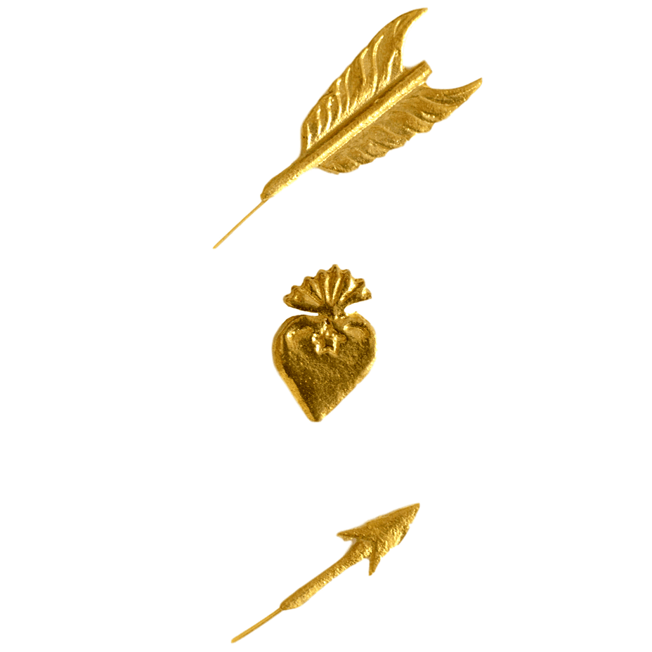 Greige Candle Decoration - Lovers Heart - Boncoeurs