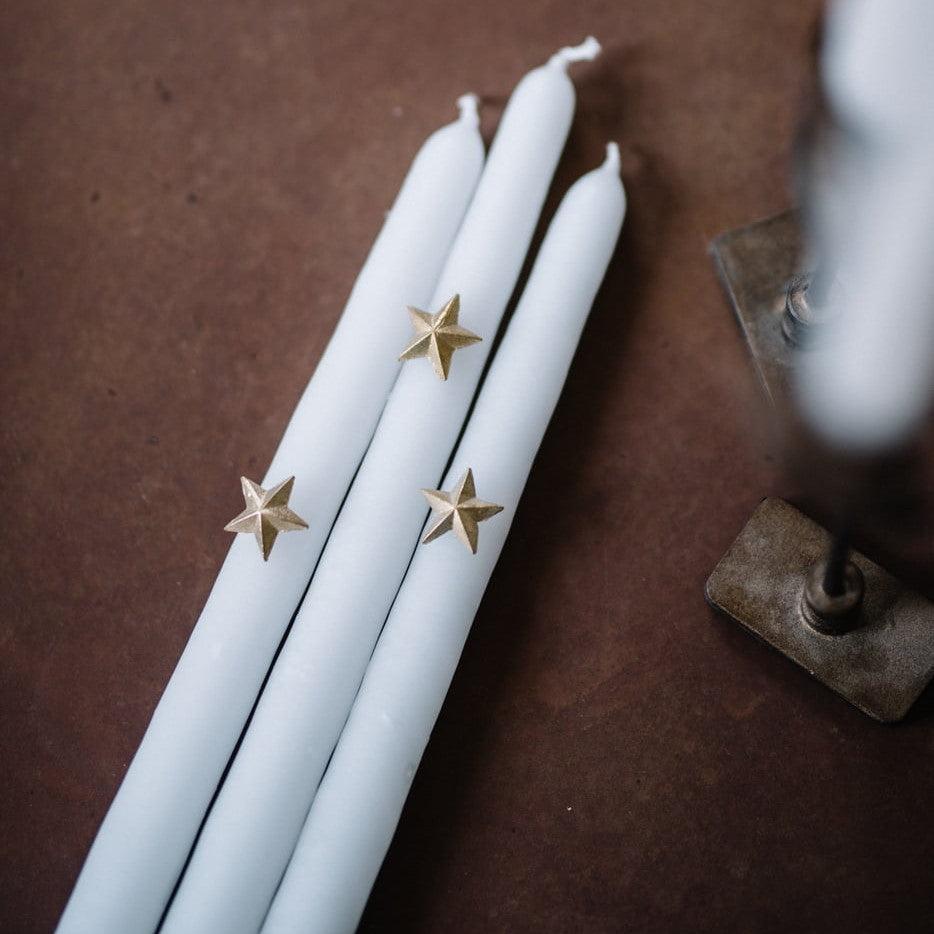 Greige Candle Decoration - Stars - Boncoeurs