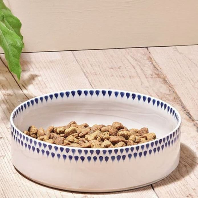 Greige Ceramic Pet Bowl - Two Sizes