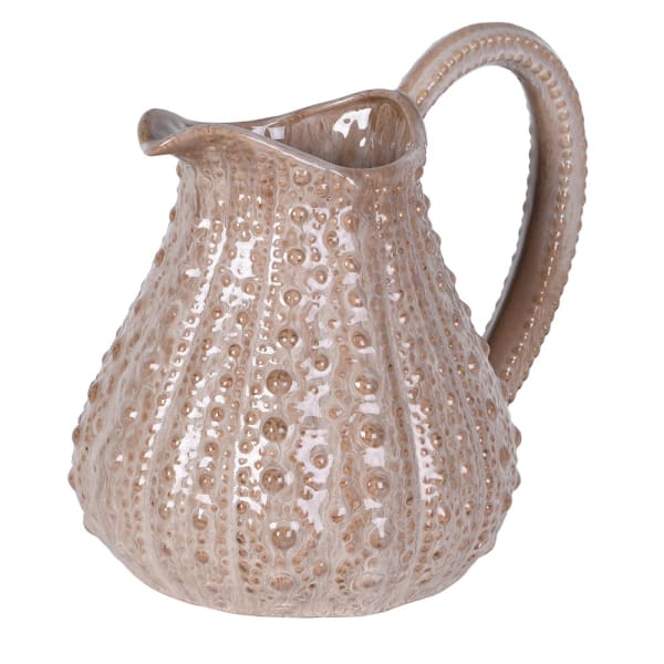 Greige Ceramic Urchin Pitcher - Malt