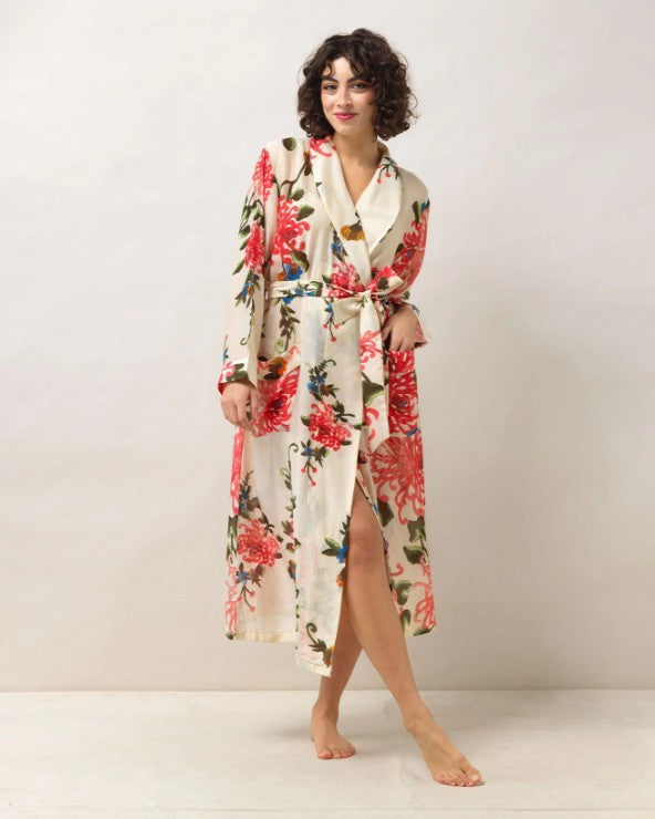 greige Chrysanthemum Ecru Gown - One Hundred Stars