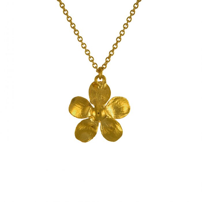 Greige Citrine Buttercup Necklace - Gold - Alex Monroe