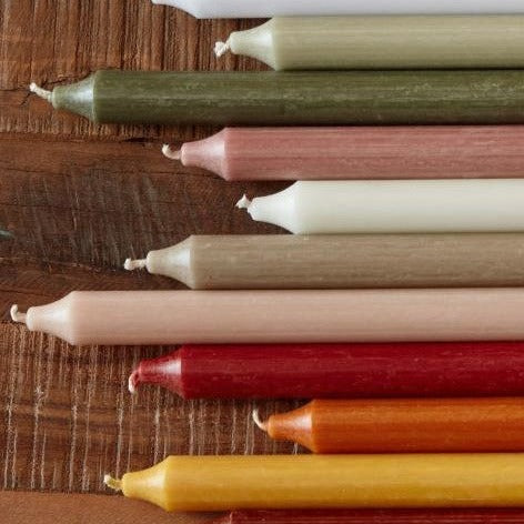 Greige Classic Coloured Dinner Candles