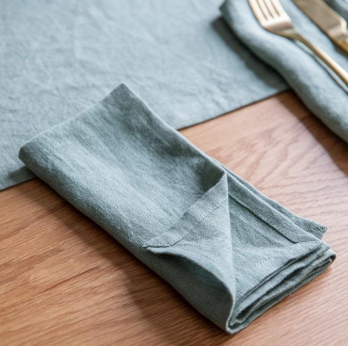greige Classic Linen Napkin - Set of Four - Rosemary