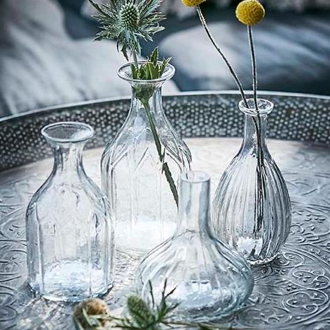 greige Classic Mini Glass Vases - Two Sizes