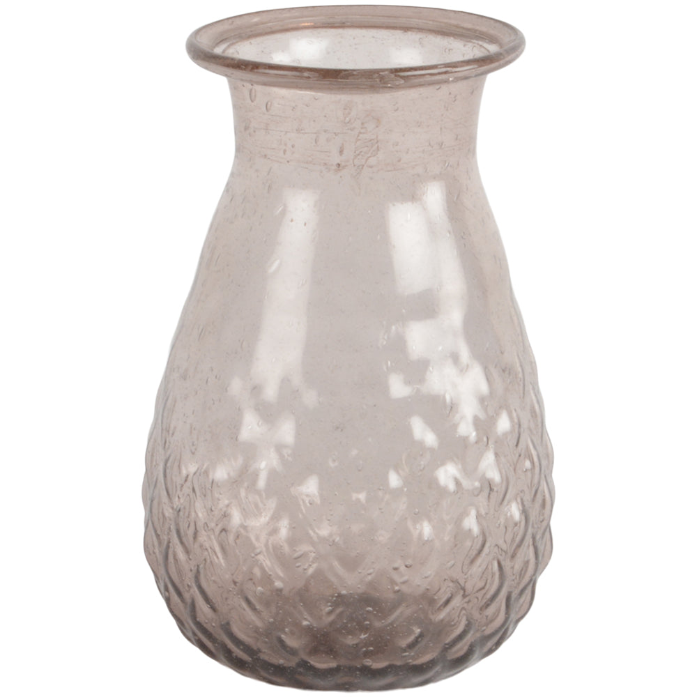 Greige Colourful Recycled Glass Vase - Amethyst C