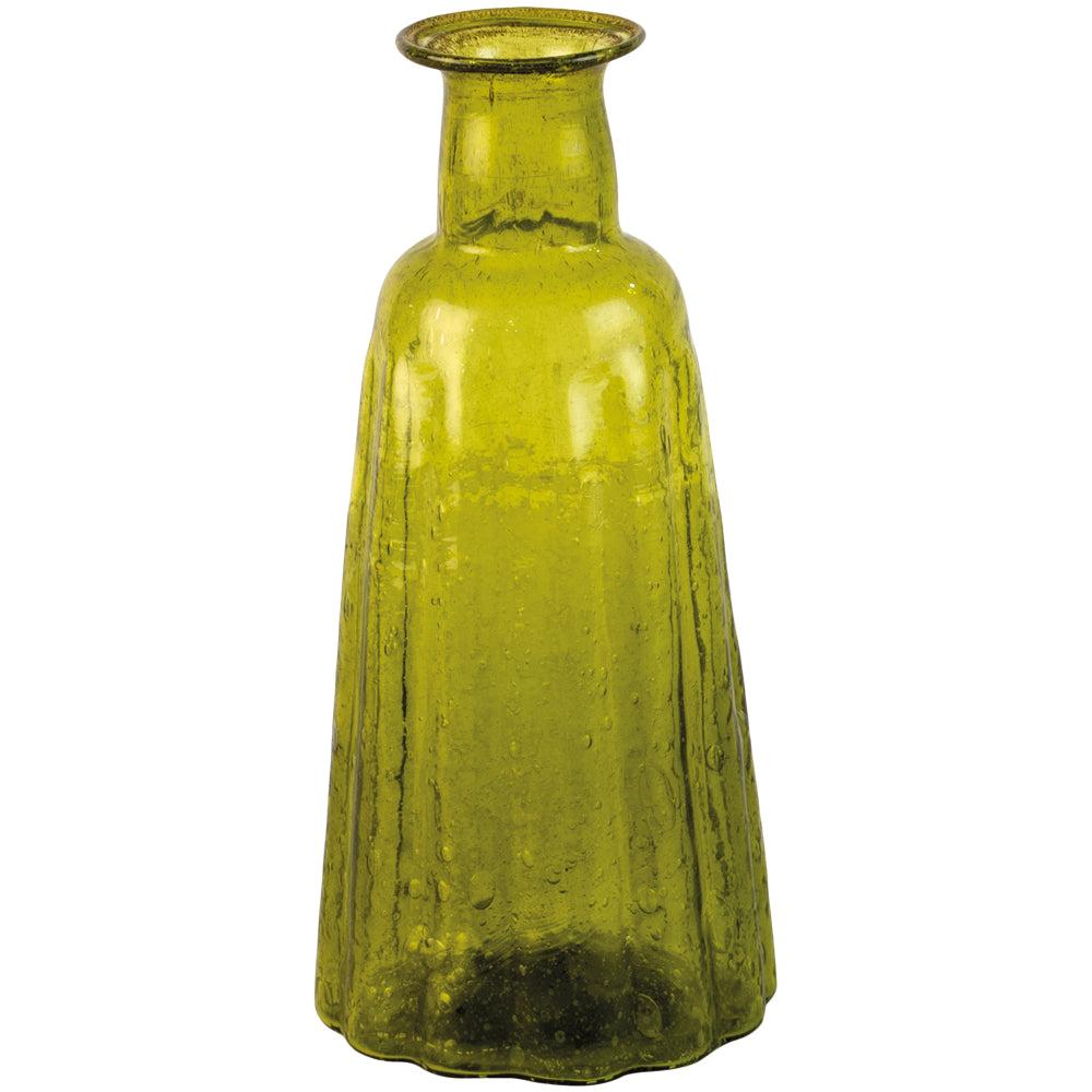 Greige Colourful Recycled Glass Vase - Jade D