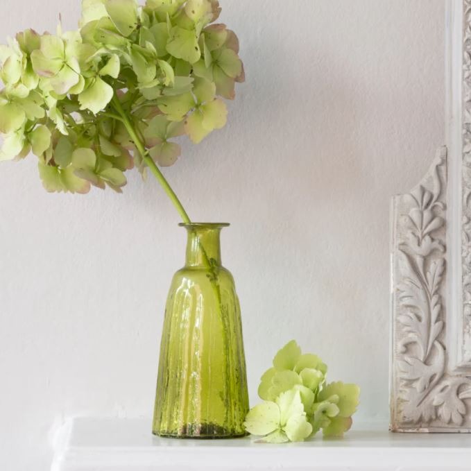 greige Colourful Recycled Glass Vase - Jade D