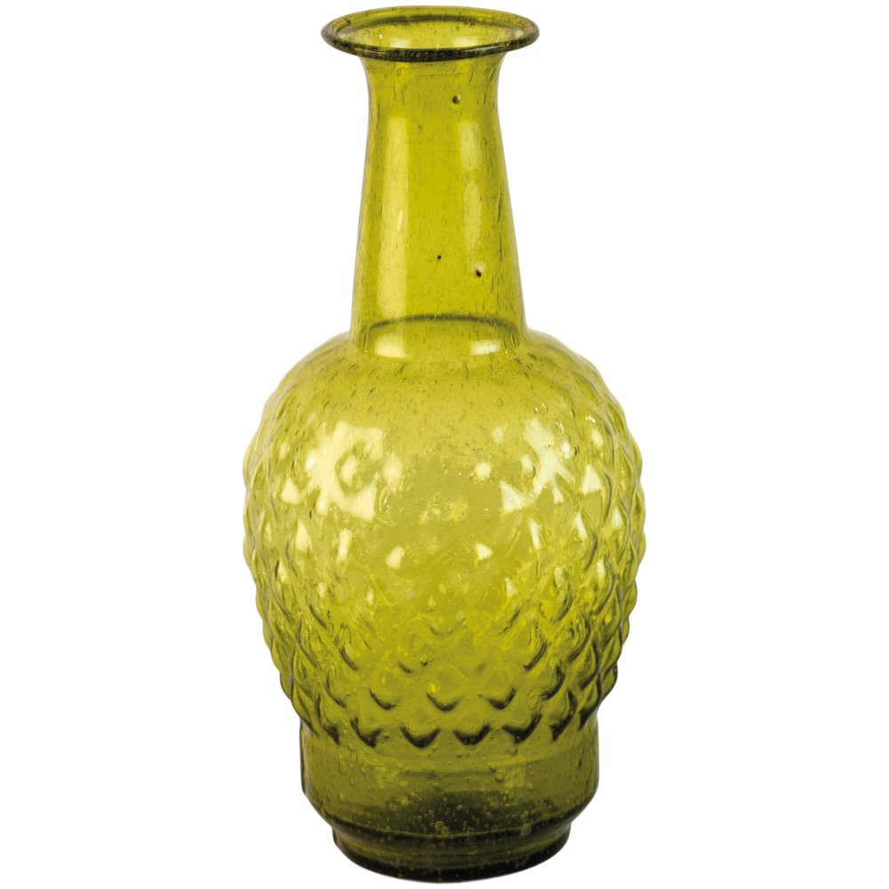 Greige Colourful Recycled Glass Vase - Jade E