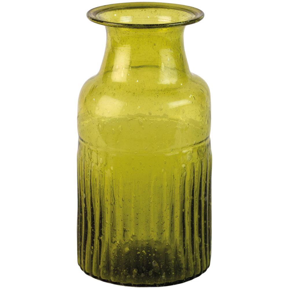 Greige Colourful Recycled Glass Vase - Jade E