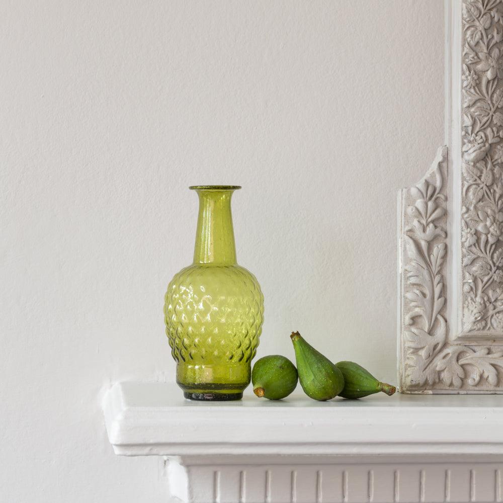 greige Colourful Recycled Glass Vase - Jade E