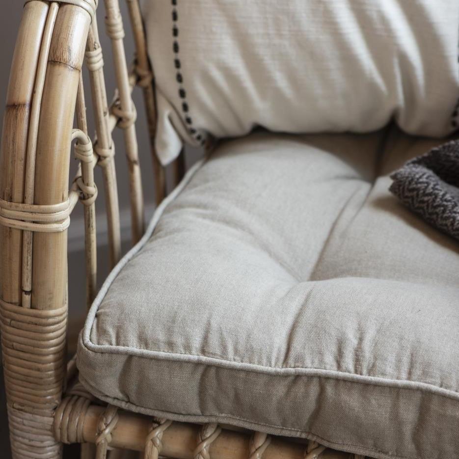 Greige Cotton Floor Cushion - Sand Or Sahara