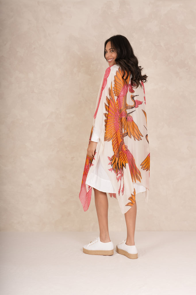 greige Crane Ecru Throwover - One Hundred Stars