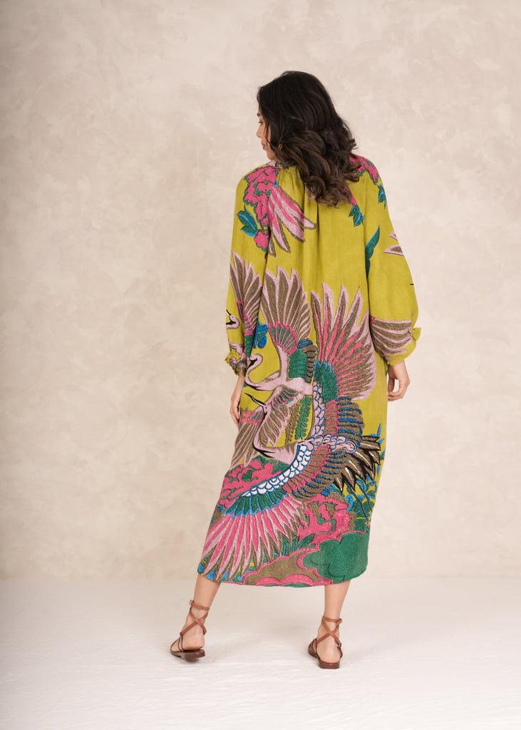 greige Crane Olive Raglan Dress - One Hundred Stars