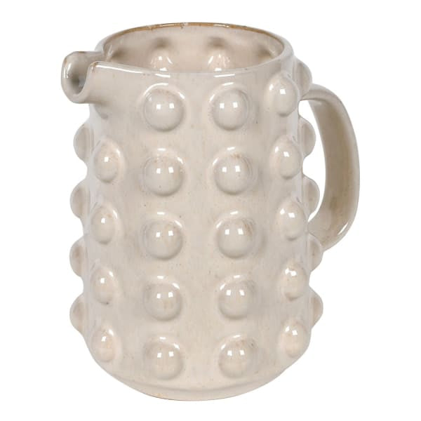 greige Cream Bobble Stoneware Jug
