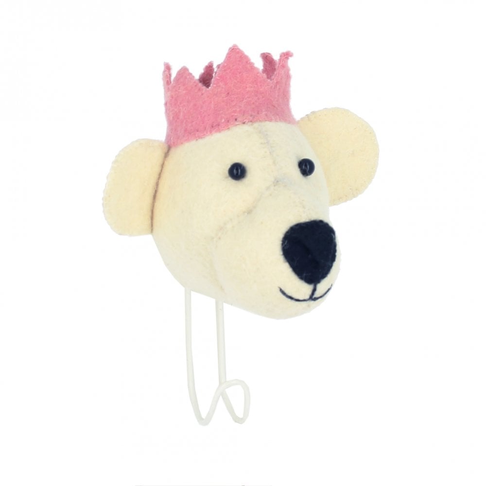 Greige Cute Felt Animal Coat Hooks