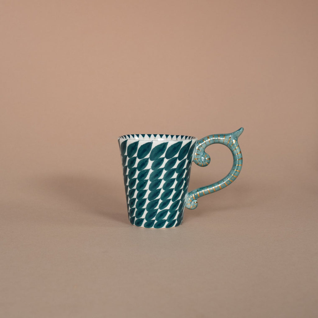 Greige Dash Pattern Espresso Cup