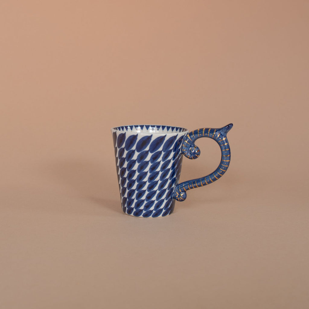 Greige Dash Pattern Espresso Cup