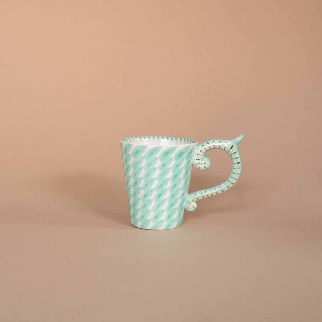 greige Dash Pattern Espresso Cup
