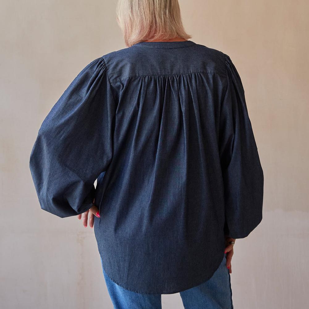 Greige Deb Shirt From Chalk - Dark Denim