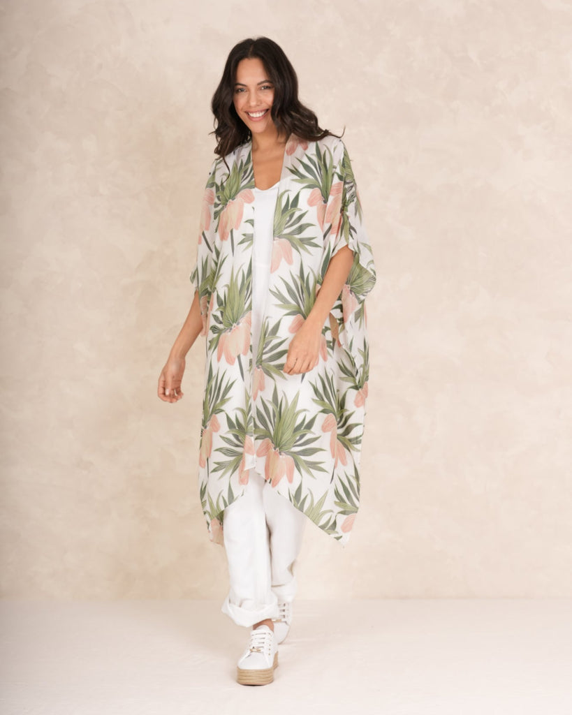 Greige Deco Bud Ivory Throwover - One Hundred Stars