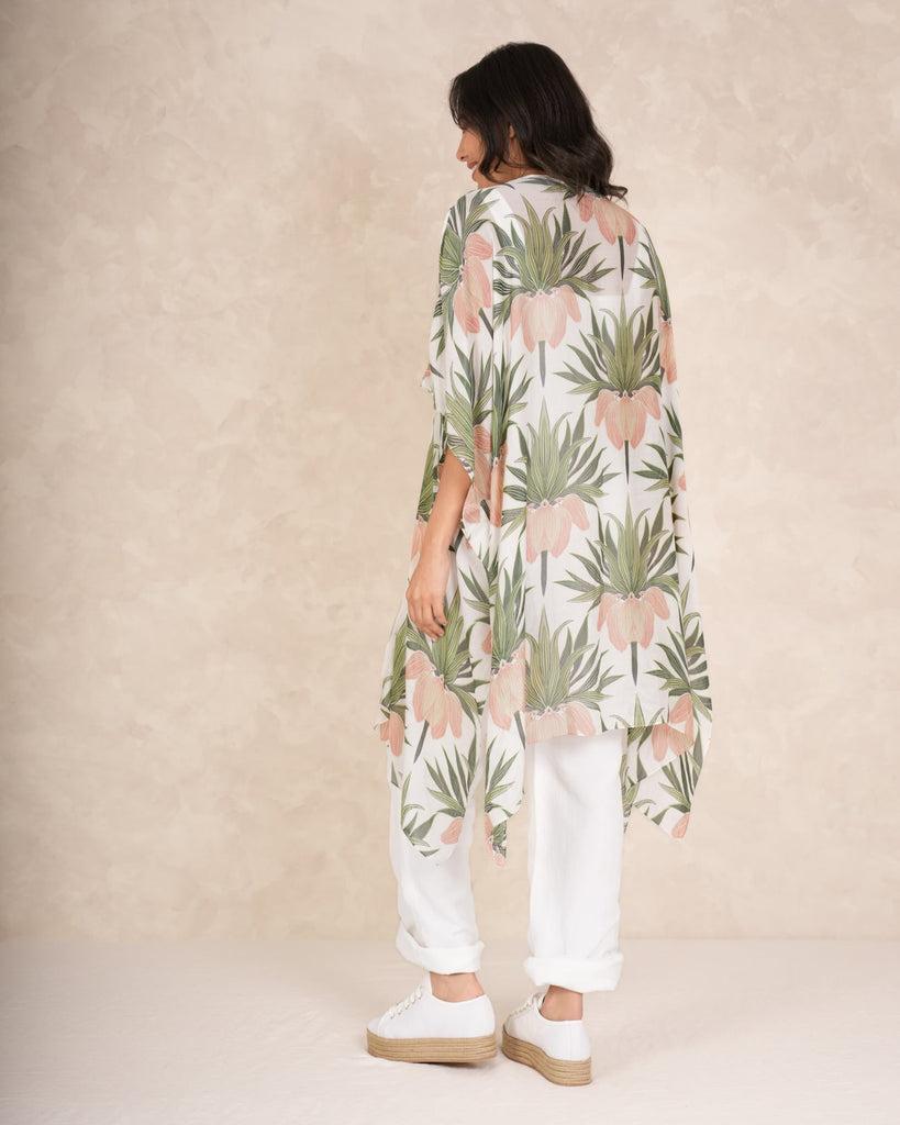 Greige Deco Bud Ivory Throwover - One Hundred Stars