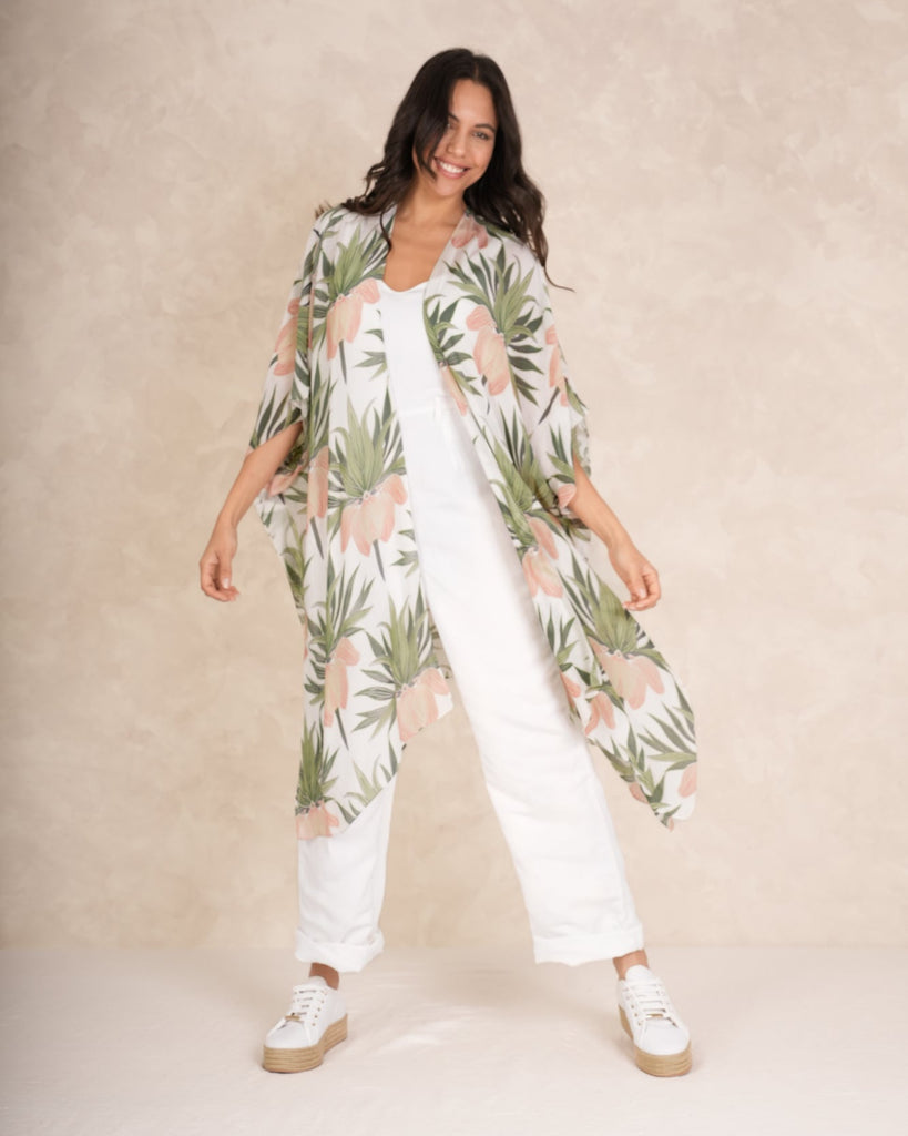 greige Deco Bud Ivory Throwover - One Hundred Stars