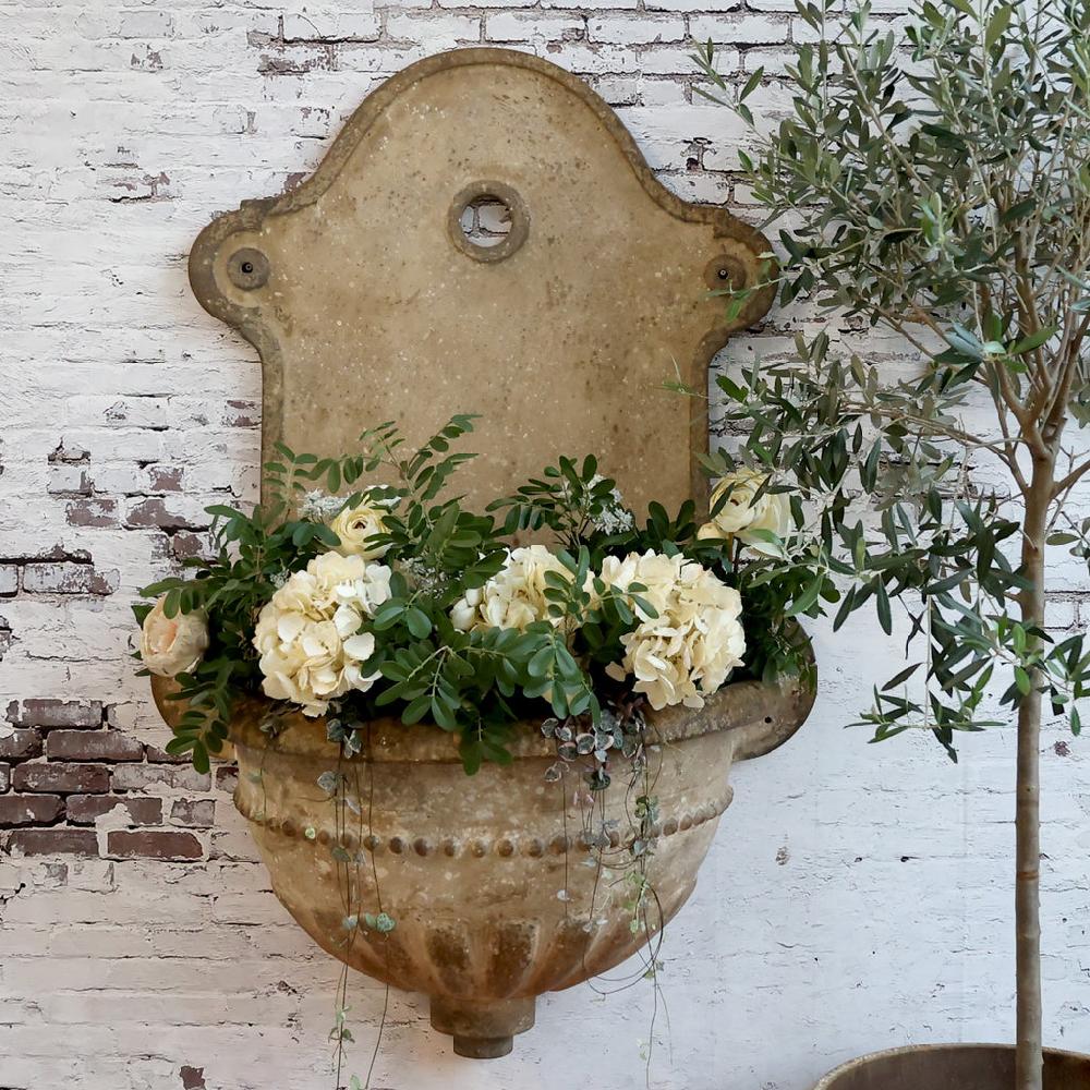 greige Decorative Antique French Style Fountain