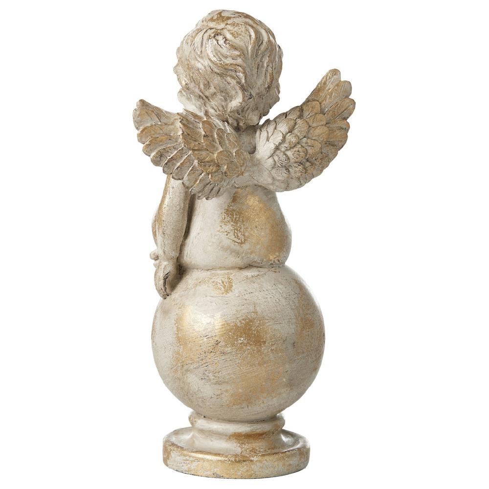 Greige Decorative Antiqued Light Gold Angel