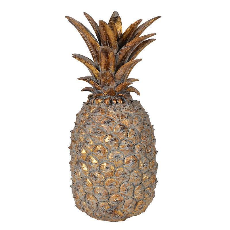 greige Decorative Golden Pineapple