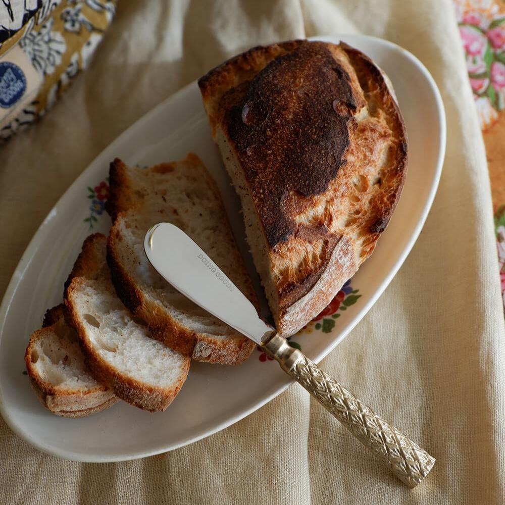 Greige Decorative Recycled Brass Butter Knife