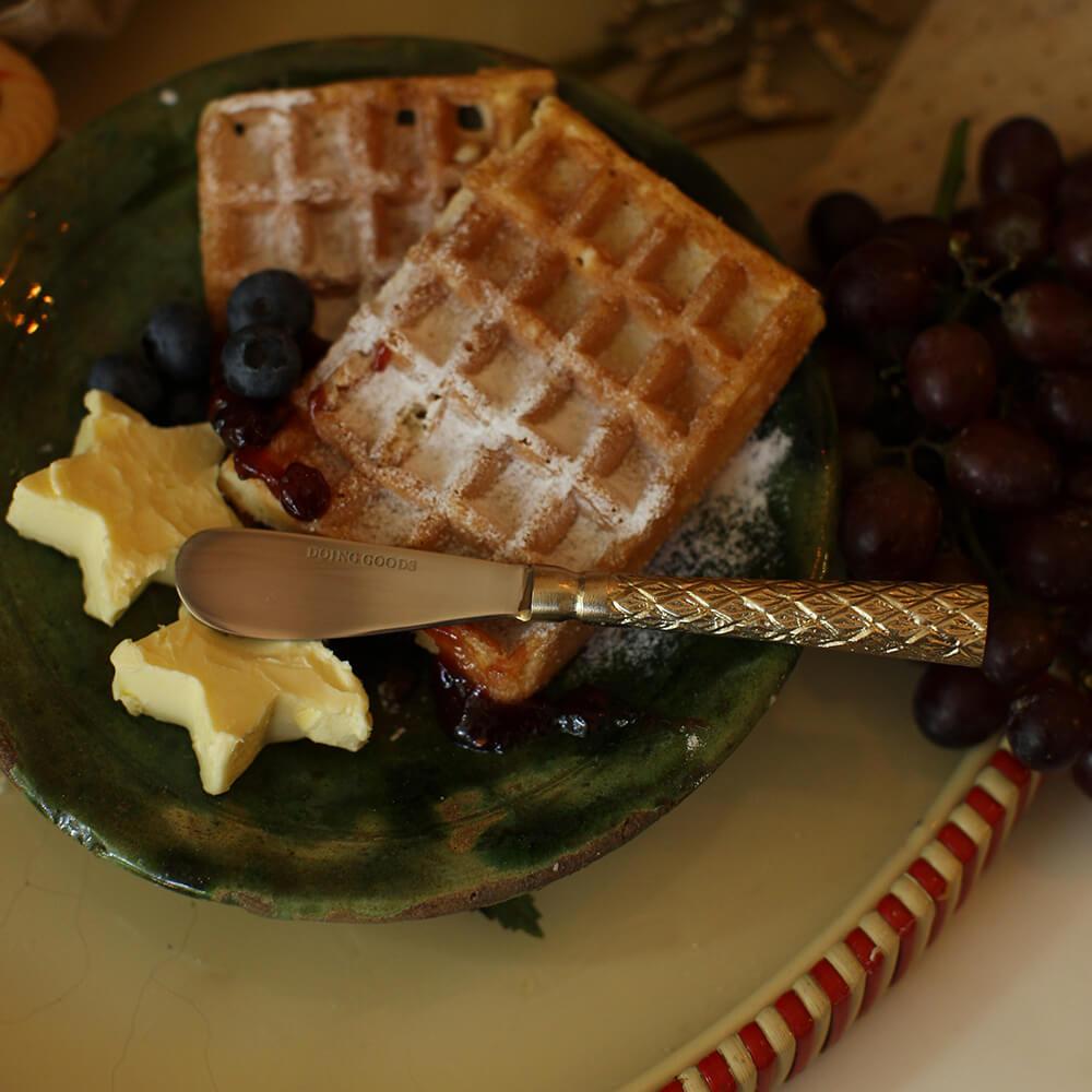 Greige Decorative Recycled Brass Butter Knife