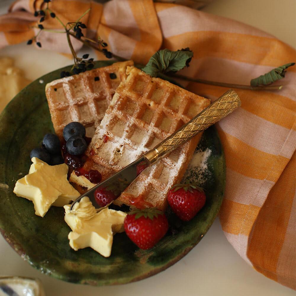 greige Decorative Recycled Brass Butter Knife