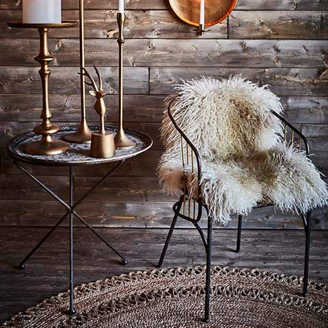 Greige Decorative Round Jute Rug - 180cm Diameter