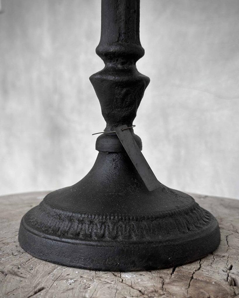 Greige Dhara Tall Cast Iron Candlestick
