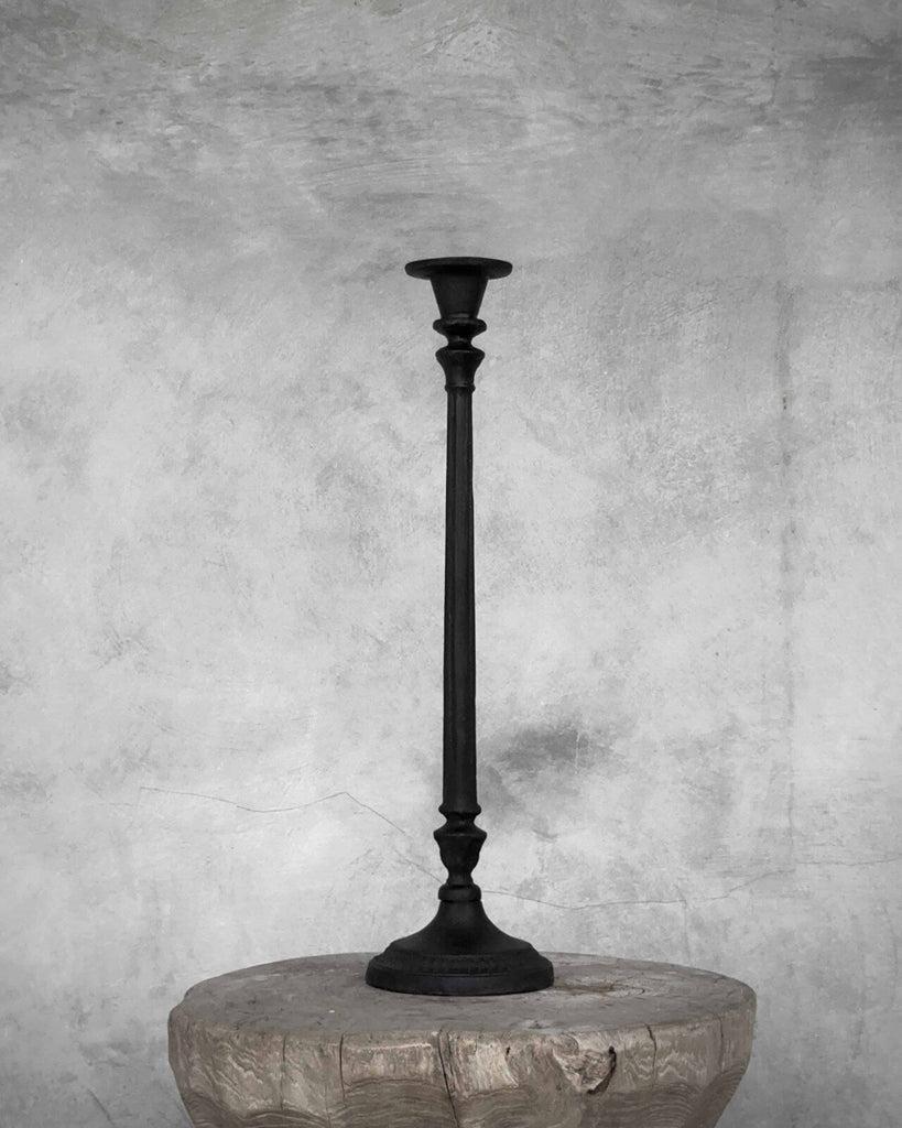 Greige Dhara Tall Cast Iron Candlestick