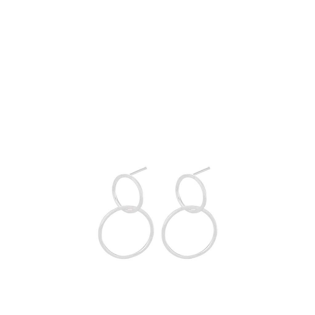 Greige Double Earrings - Silver - Pernille Corydon