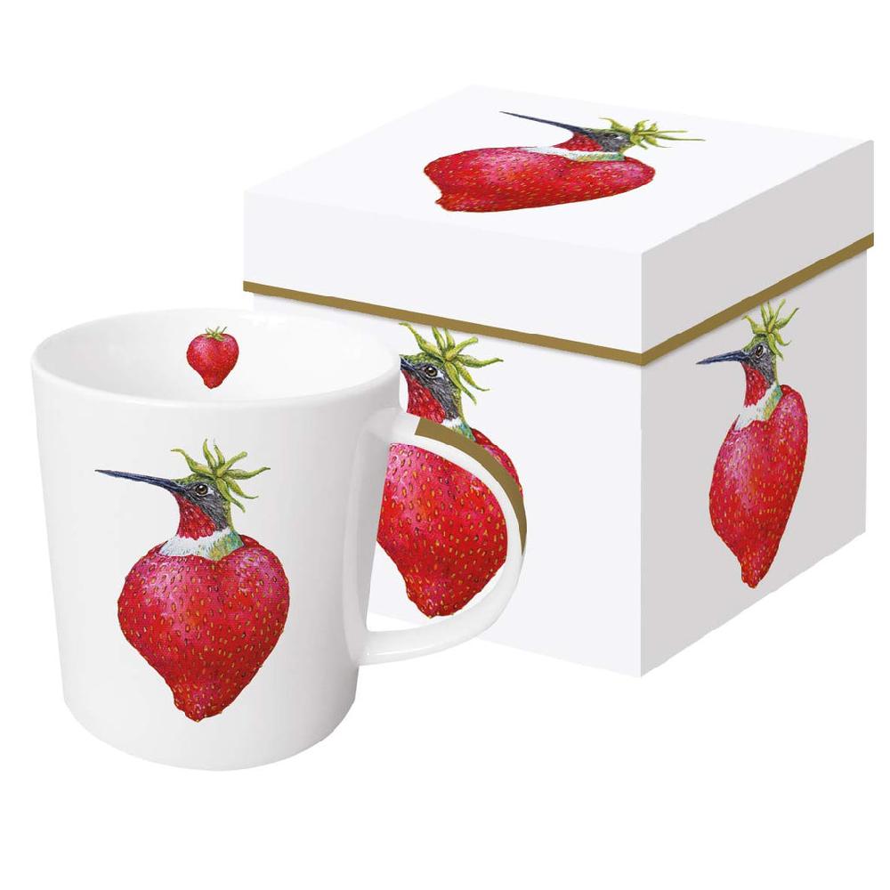 Greige Eclectic Porcelain Mug In Gift Box