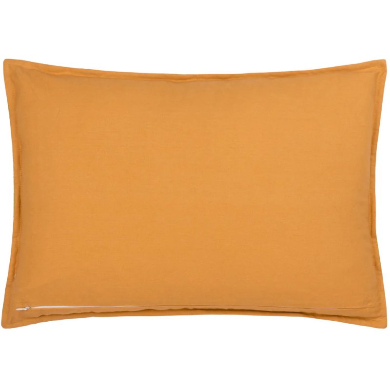 Greige Embroidered Velvet Cushion - Chartreuse