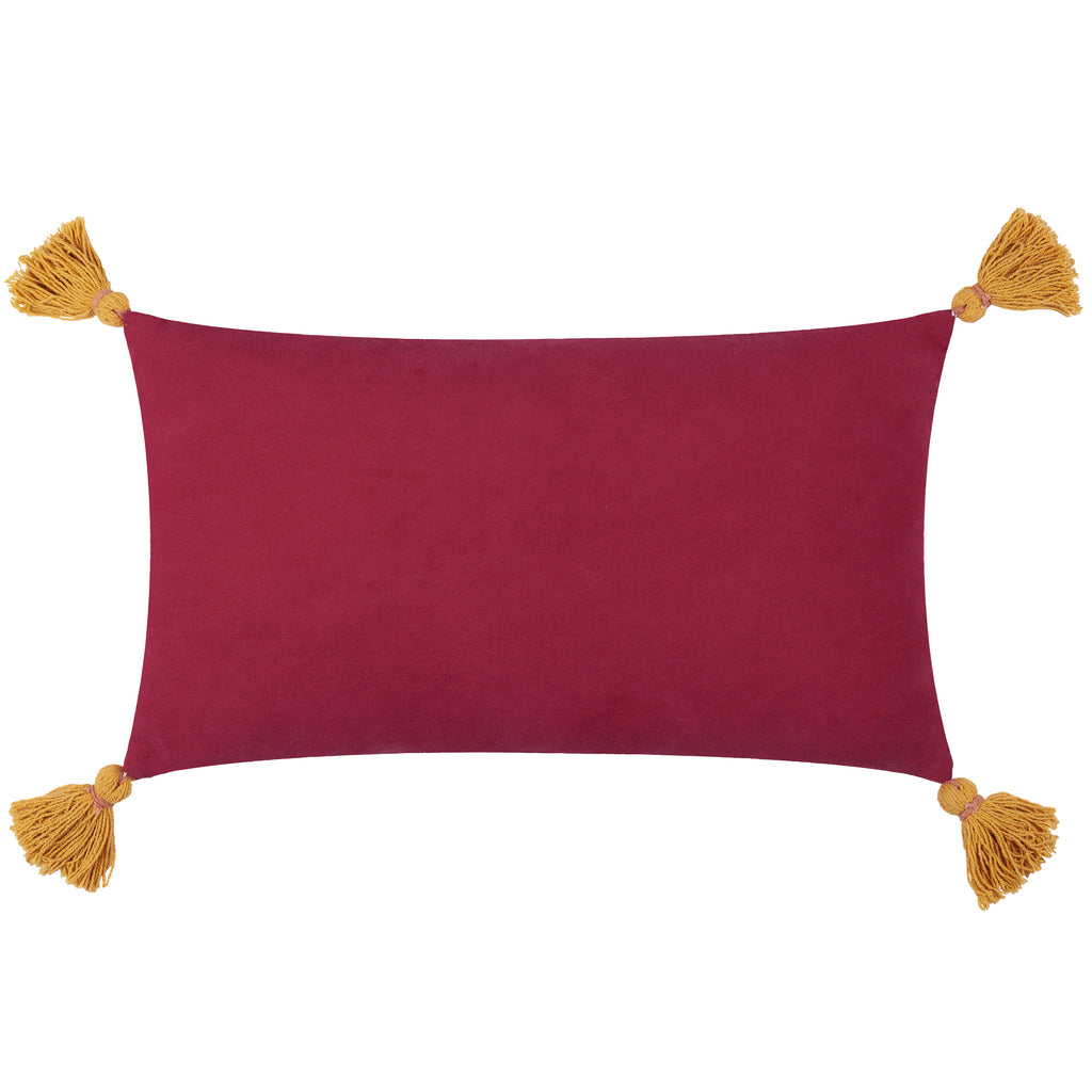 Greige Embroidered Velvet Cushion - Zebras