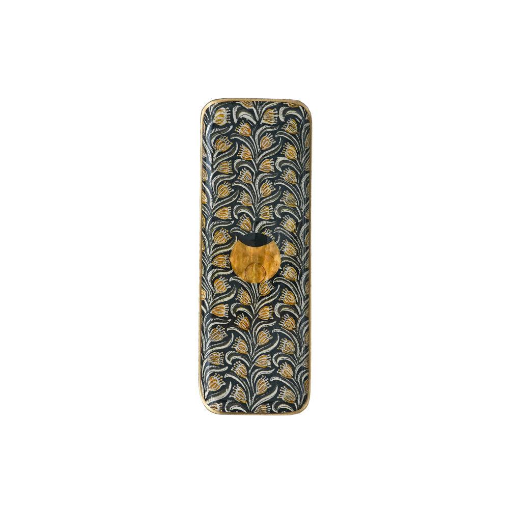 Greige Enamelled Albizia Tray - Duo - Boncoeurs