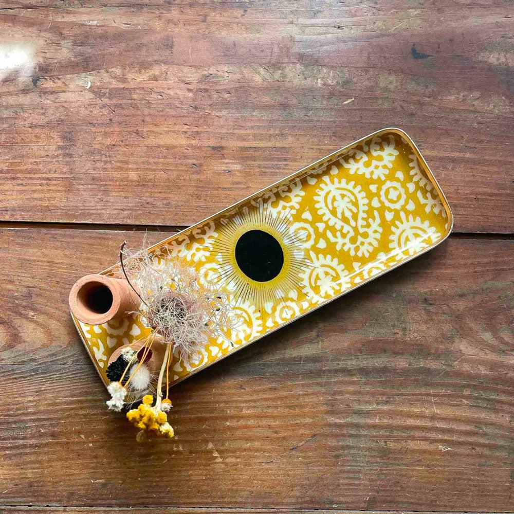 greige Enamelled Sunburn Tray - Duo - Boncoeurs