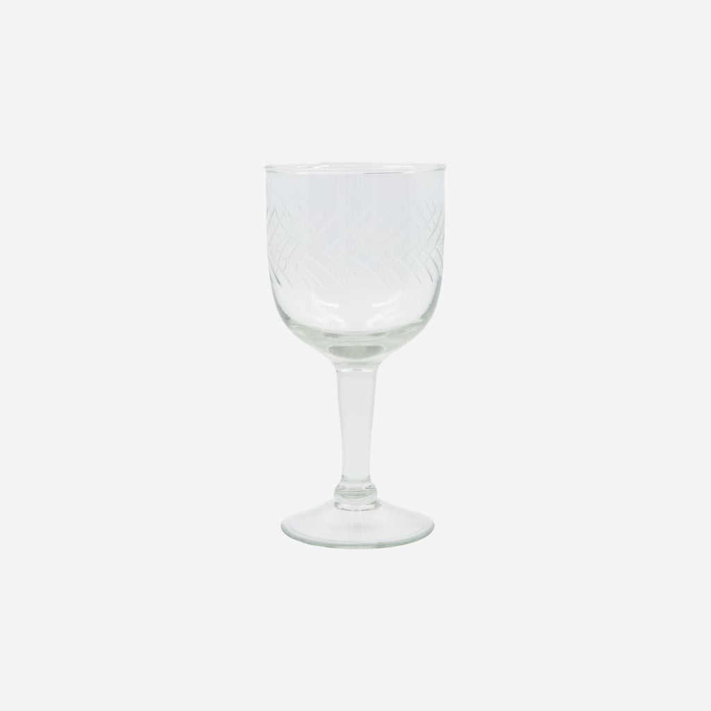 Greige Etched Gin Glass