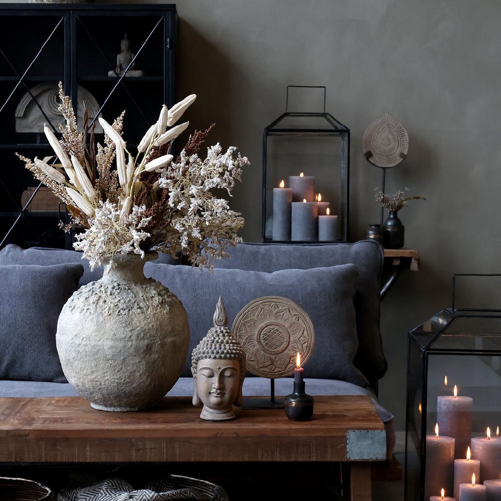 greige Faux Antique Water Pot