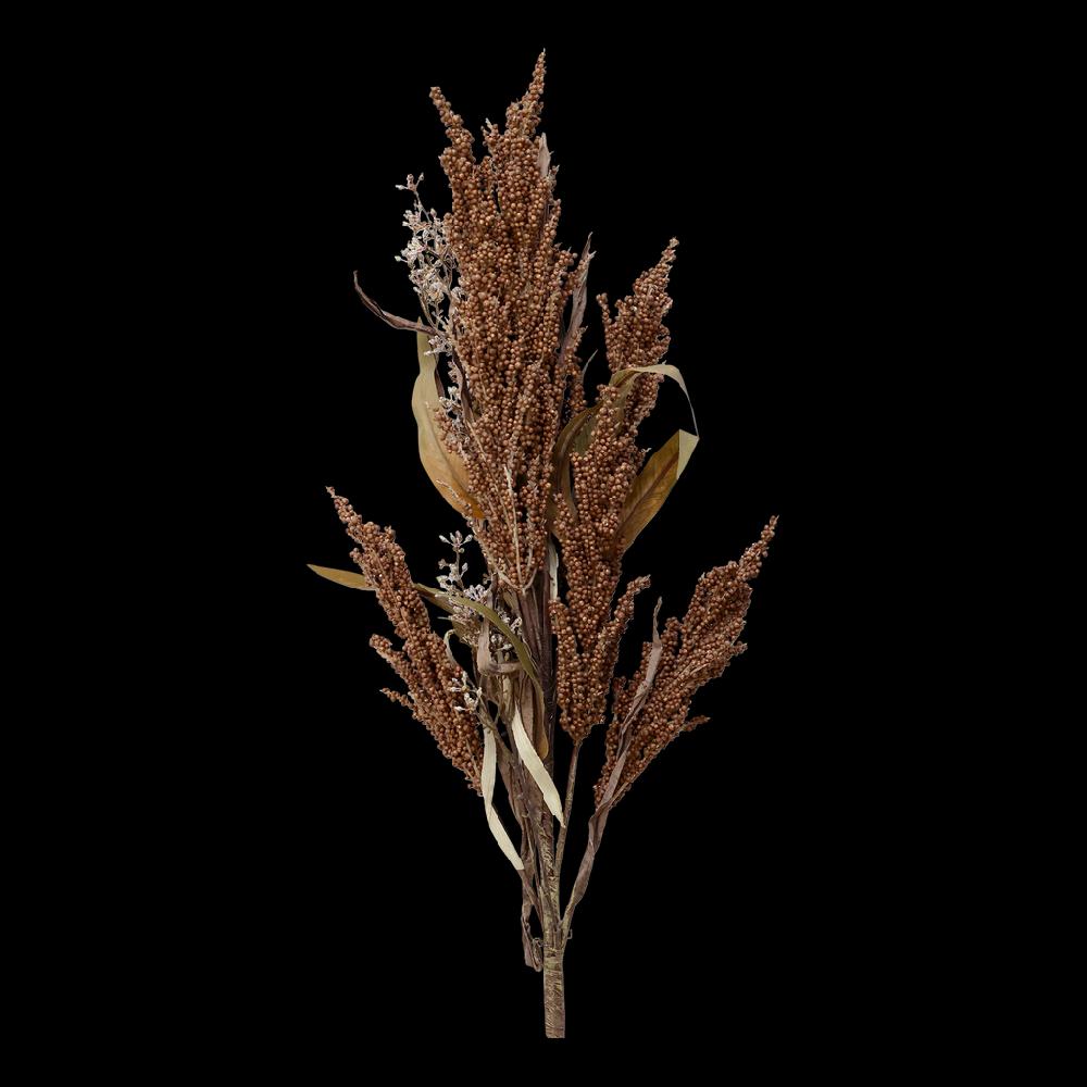Greige Faux Autumnal Seed Pod Stem