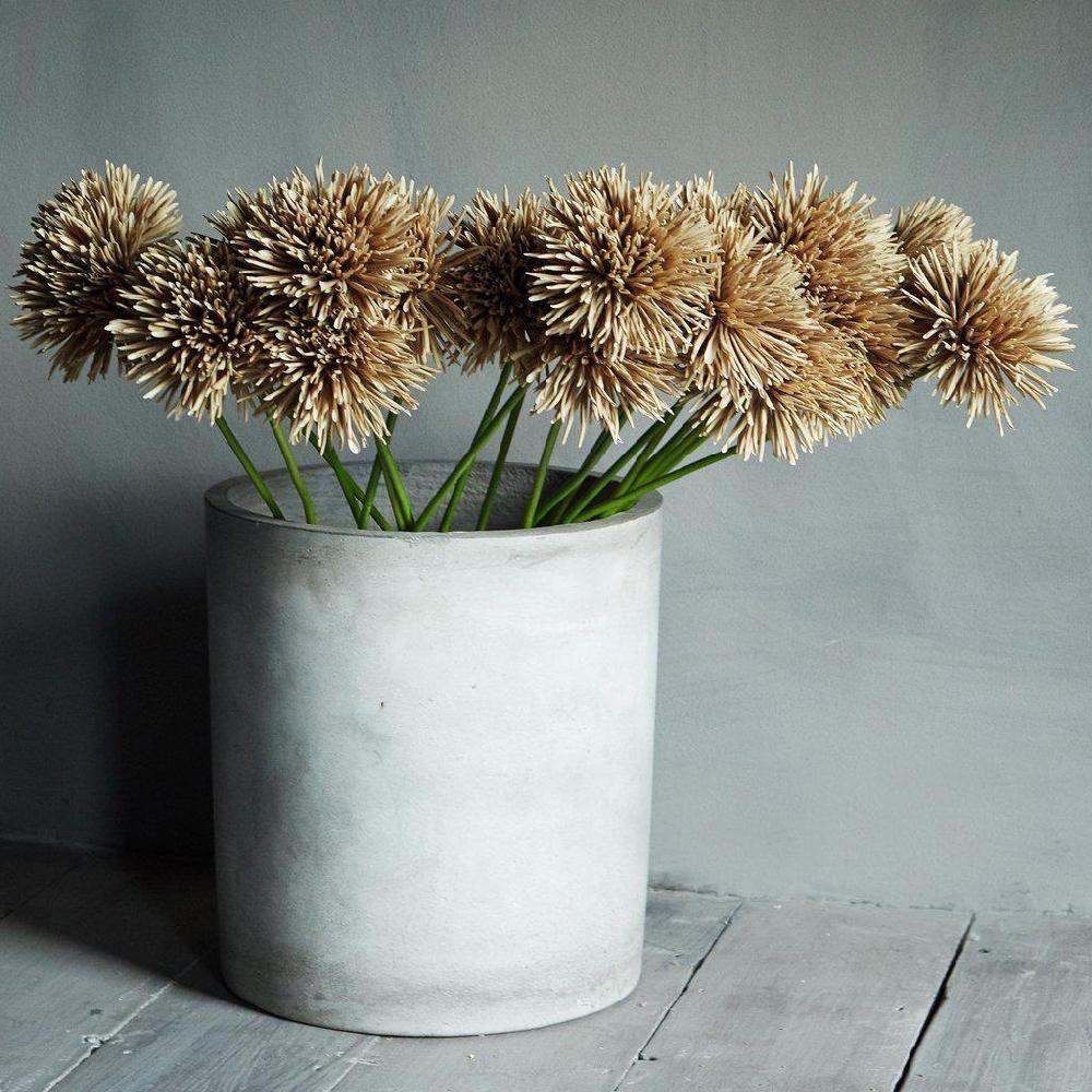 greige Faux Dahlia Hazel Stem