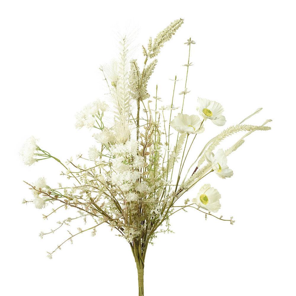 Greige Faux Floral Meadow Bouquet